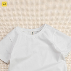 Áo Thun Trơn Cotton Cao Cấp Cho Bé Trai - Thoáng Mát Mềm Mịn - MiauKids
