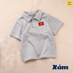 Áo Polo Cờ Đỏ Sao Vàng Cotton Cao Cấp Cho Bé 1-8 Tuổi