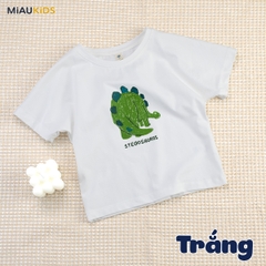 Áo thun bé trai khủng long cotton mềm mại thoáng mát cho bé 1-8 tuổi