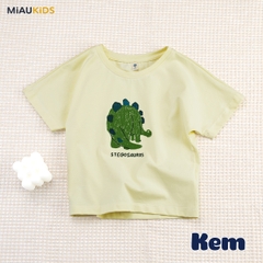 Áo thun bé trai khủng long cotton mềm mại thoáng mát cho bé 1-8 tuổi