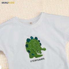 Áo thun bé trai khủng long cotton mềm mại thoáng mát cho bé 1-8 tuổi