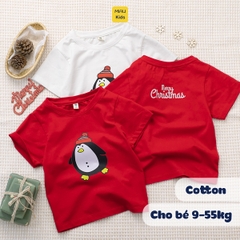 Áo thun Noel cho bé hoạ tiết Chú Chim thật đáng yêu chất thun cotton thoáng mát mềm mịn cho bé chơi giáng sinh