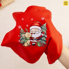 Áo Thun Cho Bé Trai, Bé Gái In Hình Ông Già Noel Và Chú Tuần Lộc-  Món Quà Thú Vị Cho Mùa Noel