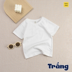 Áo Thun Trơn Cotton Cao Cấp Cho Bé Trai - Thoáng Mát Mềm Mịn - MiauKids