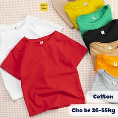 Áo Thun Cotton Trơn Cao Cấp Cho Bé Trai Size Đại MiauKids