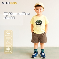 Bộ đồ bé trai cotton xe ô tô cá tính mềm mát cho bé mặc hè