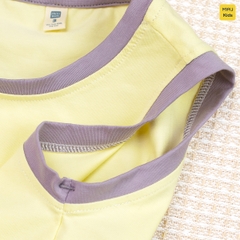 Bộ ba lỗ cotton bé trai hình chú chó đáng yêu mềm mại thoáng mát