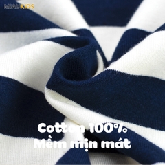Đồ bộ bé trai Paw Patrol cotton kẻ sọc tay ngắn mùa hè