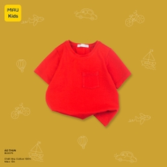 Áo Phông cho bé phối túi phong cách đơn giản cá tính, Chất Cotton Mềm Mịn Thoáng Mát Cho Bé mặc nhà mặc đi chơi