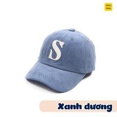 Nón lưỡi trai Thêu chữ S Đáng yêu cá tính cực dễ thương, chất vải mềm mại cho bé từ 3-8 tuổi đi học đi chơi