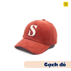 Nón lưỡi trai Thêu chữ S Đáng yêu cá tính cực dễ thương, chất vải mềm mại cho bé từ 3-8 tuổi đi học đi chơi