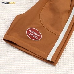 Quần Đùi Bé Trai Cotton Phối Túi Thun Co Giãn Mềm Mát Thoáng Khí