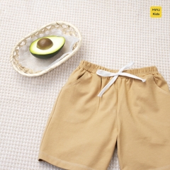 Quần Đùi Bé Trai Bé Gái MIAUKIDS Short Trơn Nhiều Màu Phong Cách Basic Thun Cotton Mềm Mại, Thấm Hút Mặc Hè Thoáng mát