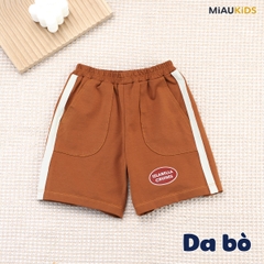 Quần Đùi Bé Trai Cotton Phối Túi Thun Co Giãn Mềm Mát Thoáng Khí