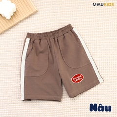 Quần Đùi Bé Trai Cotton Phối Túi Thun Co Giãn Mềm Mát Thoáng Khí