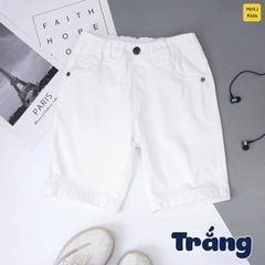 Quần short kaki bé trai chất kaki thun co giãn, màu sắc cá tính cho bé mặc đi học đi chơi