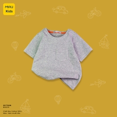 Áo Phông cho bé phối túi phong cách đơn giản cá tính, Chất Cotton Mềm Mịn Thoáng Mát Cho Bé mặc nhà mặc đi chơi