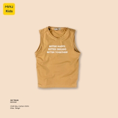 Áo phông cho bé, Áo ba lỗ bé trai In Chữ Better cực cá tính, Cotton Mềm mịn thấm hút Cho Bé Đến 55Kg mặc đi học đi chơi