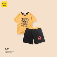 Đồ Bộ Bé Trai Mario Cotton Cao Cấp Mát Mẻ 1-14 Tuổi