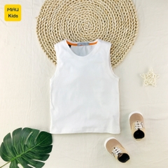 Áo Thun Ba Lỗ Trơn Cho Bé nhiều màu, Chất Liệu Thun Cotton Mềm Mịn Thoáng Mát Cho Bé mặc nhà thoải mái - MiauKids