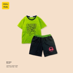 Đồ Bộ Bé Trai Mario Cotton Cao Cấp Mát Mẻ 1-14 Tuổi