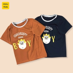 Áo Thun Bé Trai Cotton Hoạ Tiết Khỉ Little Boy Ngộ Nghĩnh Thoáng Mát