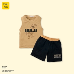 Ba Lỗ Bé Trai In Hình Nhân Vật Siêu Anh Hùng Siêu Nhân Hulk, Thun Cotton Mát Mịn Cho Bé Đến 55Kg Mặc Nhà Đi Học Đi Chơi
