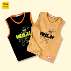 Áo Thun Bé Trai Hulk Cotton Mềm Mát 1-14 Tuổi Cộc Tay Ba Lỗ