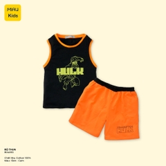 Ba Lỗ Bé Trai In Hình Nhân Vật Siêu Anh Hùng Siêu Nhân Hulk, Thun Cotton Mát Mịn Cho Bé Đến 55Kg Mặc Nhà Đi Học Đi Chơi