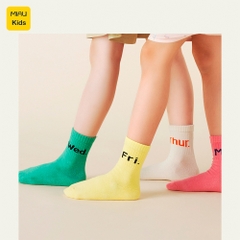 Tất Vớ Cotton Weekday Cho Bé Trai Bé Gái 3-12 Tuổi Phong Cách Thanh Lịch