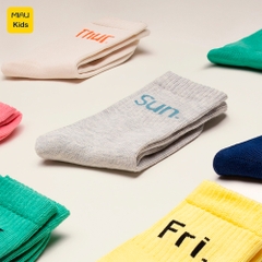 Tất Vớ Cotton Weekday Cho Bé Trai Bé Gái 3-12 Tuổi Phong Cách Thanh Lịch