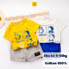Đồ Bộ Bé Trai Họa tiết Doremon đáng yêu Chất thun Cotton Mềm Mịn Thoáng mát Mặc hè - Thời trang trẻ em MIAUKIDS