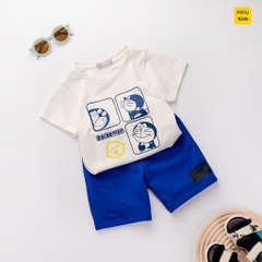 Đồ Bộ Bé Trai Họa tiết Doremon đáng yêu Chất thun Cotton Mềm Mịn Thoáng mát Mặc hè - Thời trang trẻ em MIAUKIDS