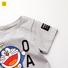 Đồ Bộ Bé Trai Doraemon Cotton Co Giãn Thoáng Mát Cộc Tay Thời Trang