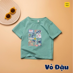 Áo thun cho bé trai in hoạ tiết câu chuyện Tom and Je.rry, chất thun cotton mát mịn thoáng mát cho bé mặc nhà đi học đi