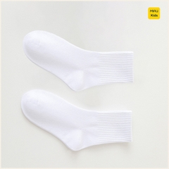 Vớ Tất cotton màu trắng trẻ em, co giãn thoáng khí cho bé mang đi học đi chơi