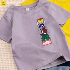 Bộ quần áo bé trai Marvel chibi cotton mềm mát thoáng khí