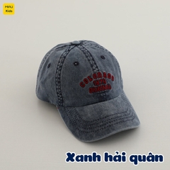 Mũ lưỡi trai thêu chữ thời trang đáng yêu cá tính dễ thương, chất vải wash mềm mại cho bé từ 3-8 tuổi đi học đi chơi