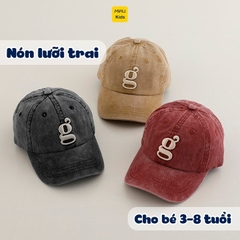 Nón lưỡi trai thêu chữ G cá tính đáng yêu cực dễ thương, chất vải wash mềm mại cho bé từ 3-8 tuổi đi học đi chơi