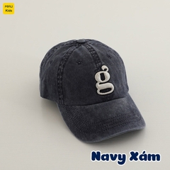 Nón lưỡi trai thêu chữ G cá tính đáng yêu cực dễ thương, chất vải wash mềm mại cho bé từ 3-8 tuổi đi học đi chơi