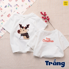 Áo thun Noel cho bé hình chú Tuần Lộc thật đáng yêu chất thun cotton thoáng mát mềm mịn cho bé chơi giáng sinh