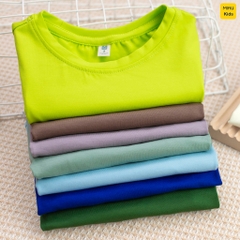 Áo thun Cotton trơn cao cấp cho bé trai size đại thấm hút thoáng mát MiauKids