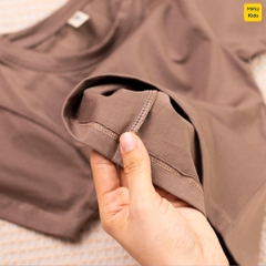 Áo thun Cotton trơn cao cấp cho bé trai size đại thấm hút thoáng mát MiauKids