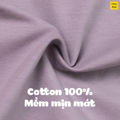 Áo thun Cotton trơn cao cấp cho bé trai size đại thấm hút thoáng mát MiauKids