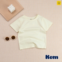 Áo thun Cotton trơn cao cấp cho bé trai size đại thấm hút thoáng mát MiauKids