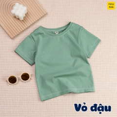 Áo thun Cotton trơn cao cấp cho bé trai size đại thấm hút thoáng mát MiauKids