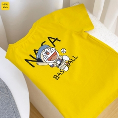 Bộ Đồ Bé Trai Cotton In Doraemon NASA Baseball - Set Đồ Cộc Tay Mùa Hè