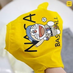Bộ Đồ Bé Trai Cotton In Doraemon NASA Baseball - Set Đồ Cộc Tay Mùa Hè