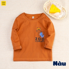 Áo Thun Dài Tay Cotton Zoo Concept - Họa Tiết Chú Hổ Đáng Yêu Cho Bé Trai