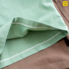 Đồ Bộ Bé Trai Cotton Họa Tiết Gấu Chill Cộc Tay Thoáng Mát MiauKids